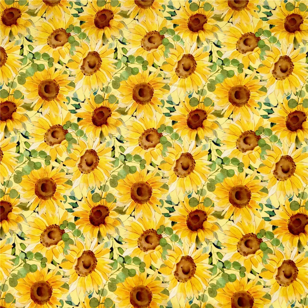 Летние Подсолнухи искусственное шитье в технике пэчворк рукоделие ткань для