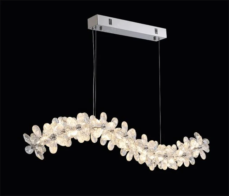 Новая хрустальная люстра теплый романтический цветок светильники для гостиной