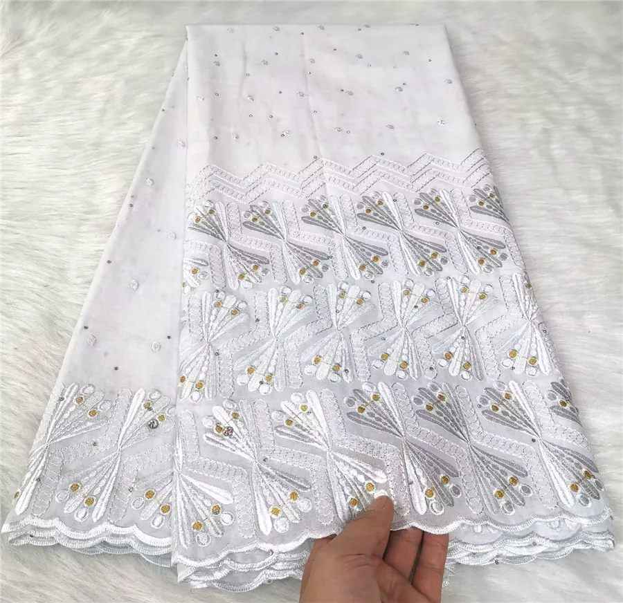 

Latest African White Lace Fabric Cotton Swiss Voile Material Nigerian Embroidery Tissu Dentelle Coton Dubai Voile Suisse YC13