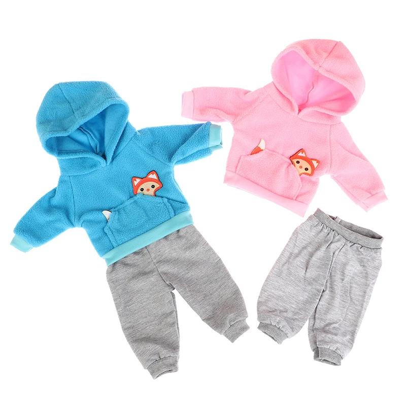 

1 комплект, новинка, мультяшный Лисий свитер, штаны, костюм для 18-дюймовой куклы, одежда, аксессуары, игрушки