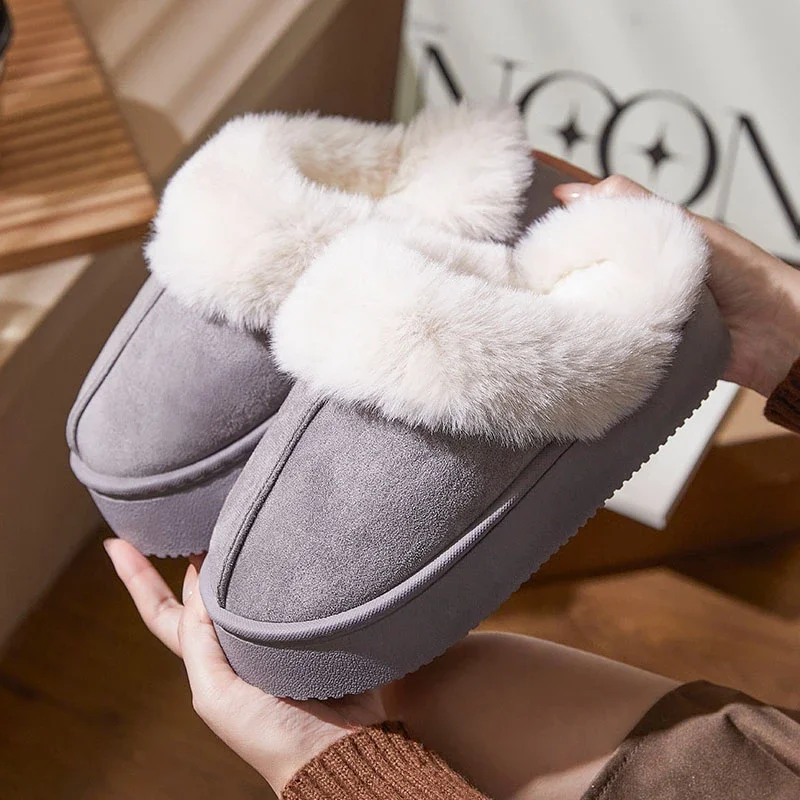 Женские плюшевые тапочки цвет в ассортименте