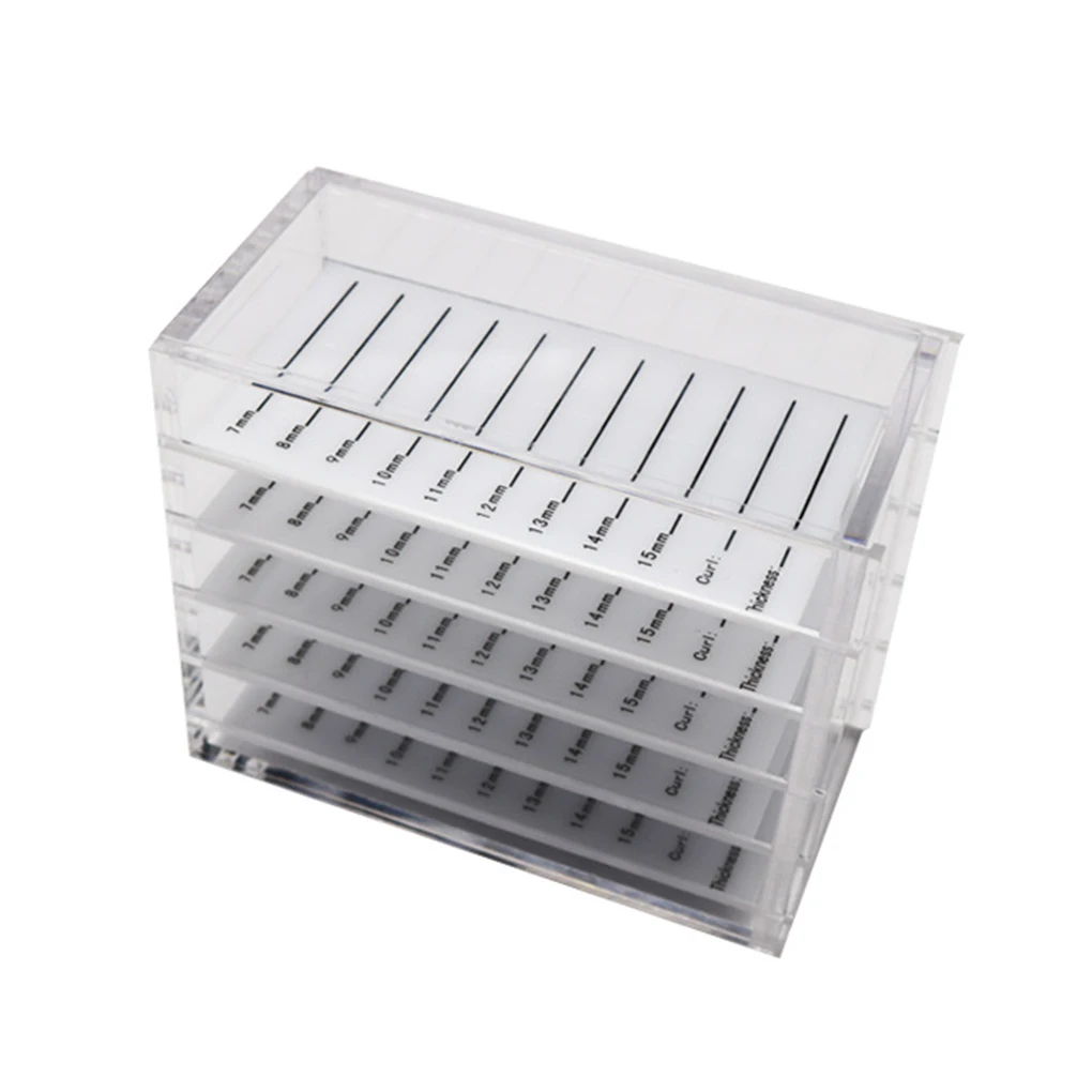 

5 Layers Fake Eyelashes Storage Box Display Container Artificial Eyelash Pallet Holder Stand Shelf