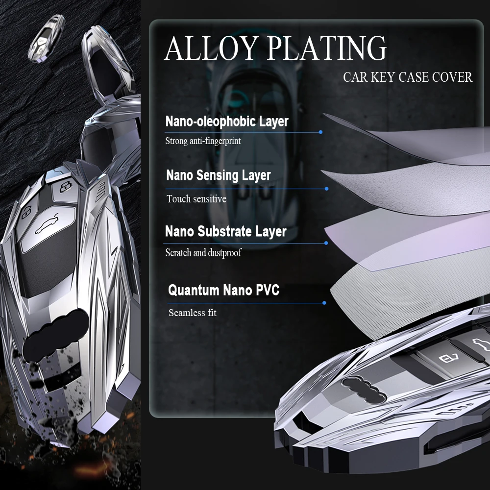 Складной чехол для смарт-ключей Audi A3 A4 A5 A6 A7 Q3 Q5 S6 B6 B7 B8 C6 8P 8V 8L TT RS