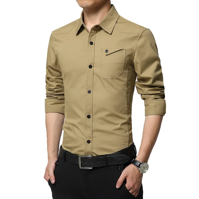 

2021 NEW Summer Bamboo Fiber Long Sleeve Shirt Men's White Shirt Y8817