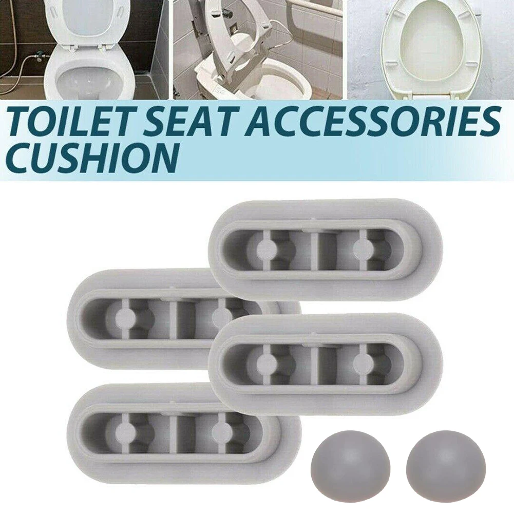 

6PCS/SET Antislip Gasket Toilet Seat Bumper Increase The Height Toilet Seat Cushion Pads Bathroom Toilet Seat Mute Gaskets
