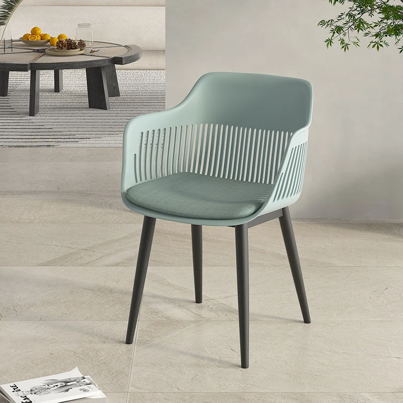 

Minimalist Nordic Dining Chairs Modern Armrest Bedroom Plastic Chair Ergonomic Restaurant Silla Comedor Balcony Furniture