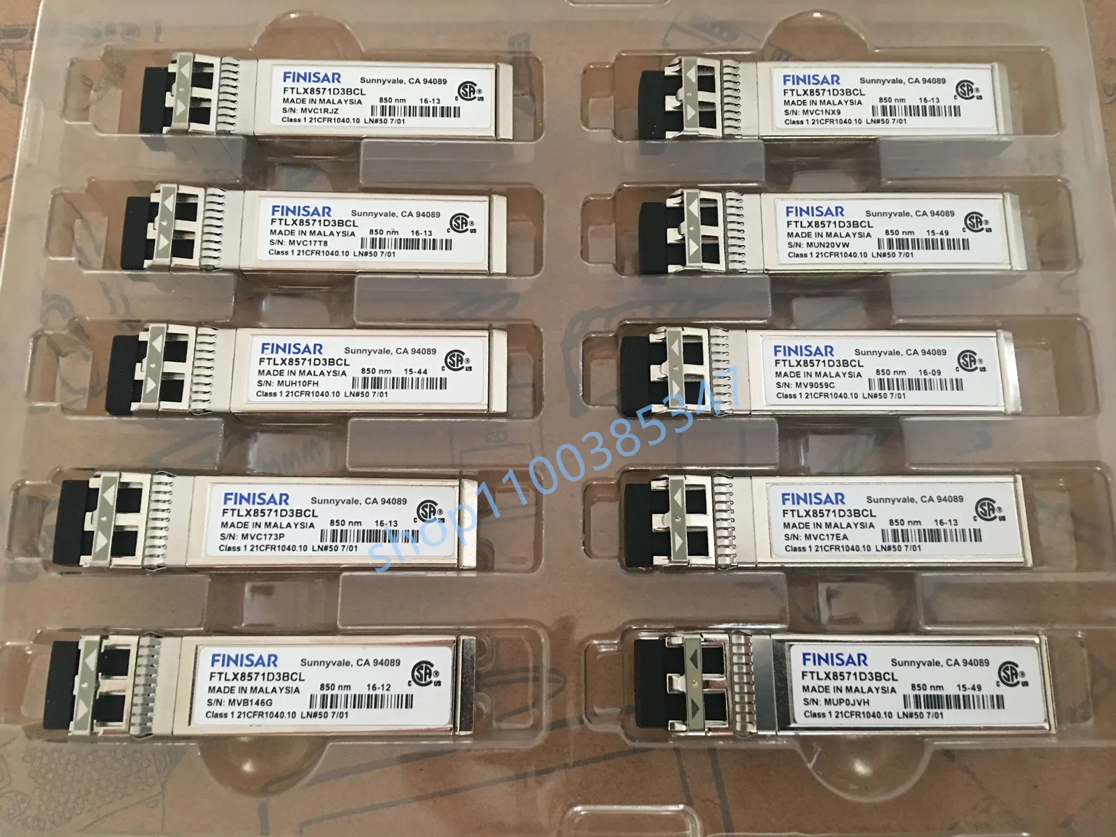 Finisar fiber sfp FTLX8571D3BCL/SFP 10g optical switch/SR 850NM 10G Network adapter Switch Optical fiber module/Switch port SFP