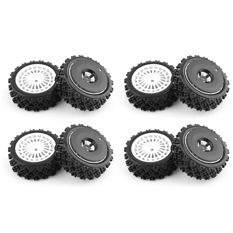 

8Pcs Rubber Tire Wheel Tyre For Tamiya XV01 TA06 TT01 TT01E TT02 TT02B PTG-2 1/10 RC Car Upgrades Parts Accessories,2