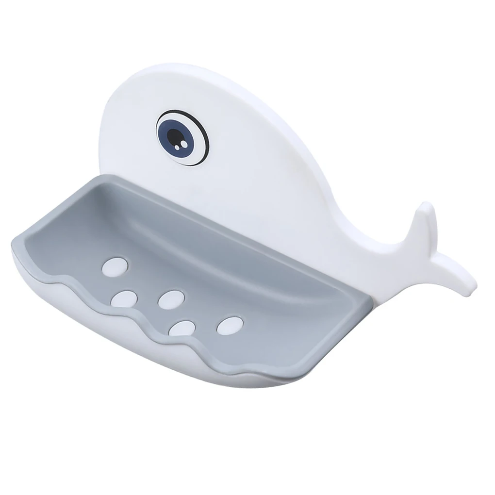 

RecabLeght Bathroom Soap Dish Holder Bathroom Soaps Box Storage Shelf Plastic Wall Mounted Draining Organizer Tray ABS 13x7.5cm