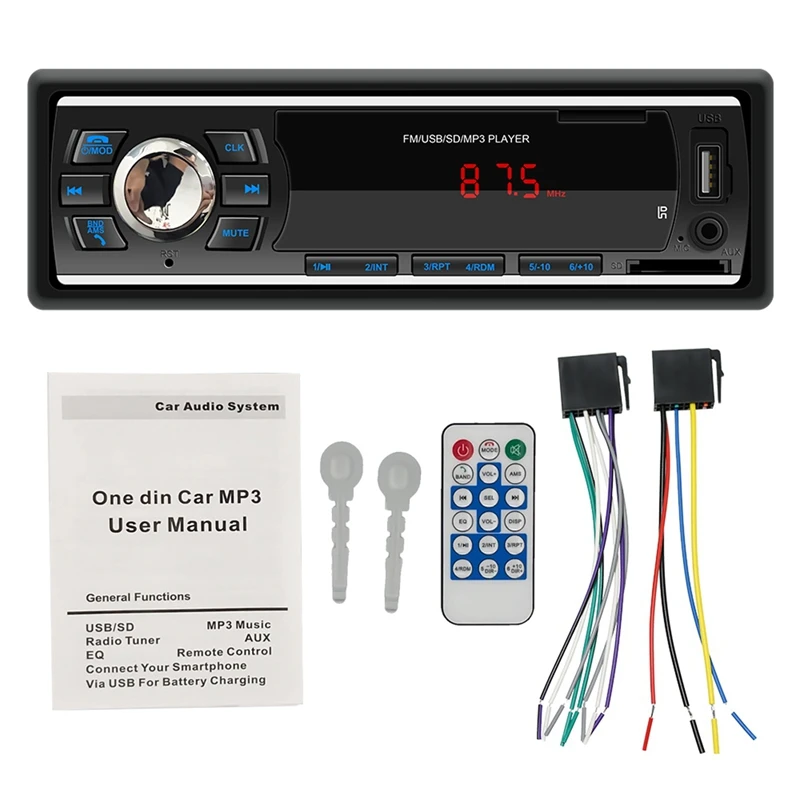 

Automobile Wireless MP3 Player Stereo Main Unit Fm Aux TF Card U Disk Multimedia SWM-6249 Automobile Wireless Car Radio