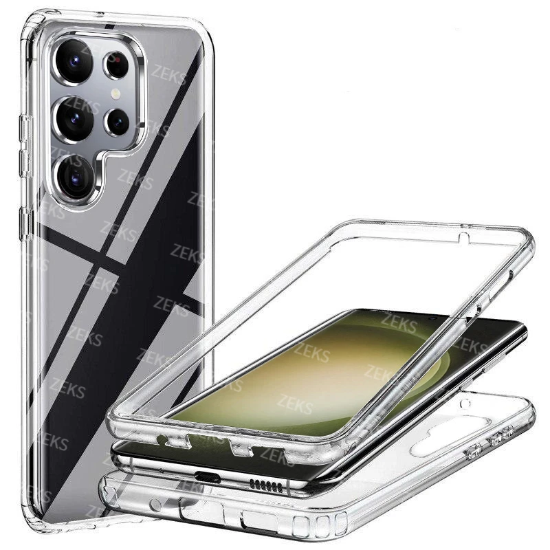 Фото 360-градусный чехол для Samsung Galaxy S23 S25 S24 Ultra S22 S21 S20 S10 S9 S8+ A55 A54 A53 A52 5G A35 A34 A33 5G A15 Cover №1