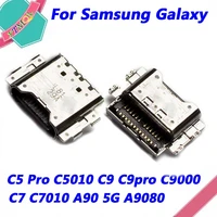 2 20pcs for samsung galaxy c5 pro c5010 c9 c9pro c9000 c7 c7010 a90 5g a9080 usb jack charger socket dock charging port connecto
