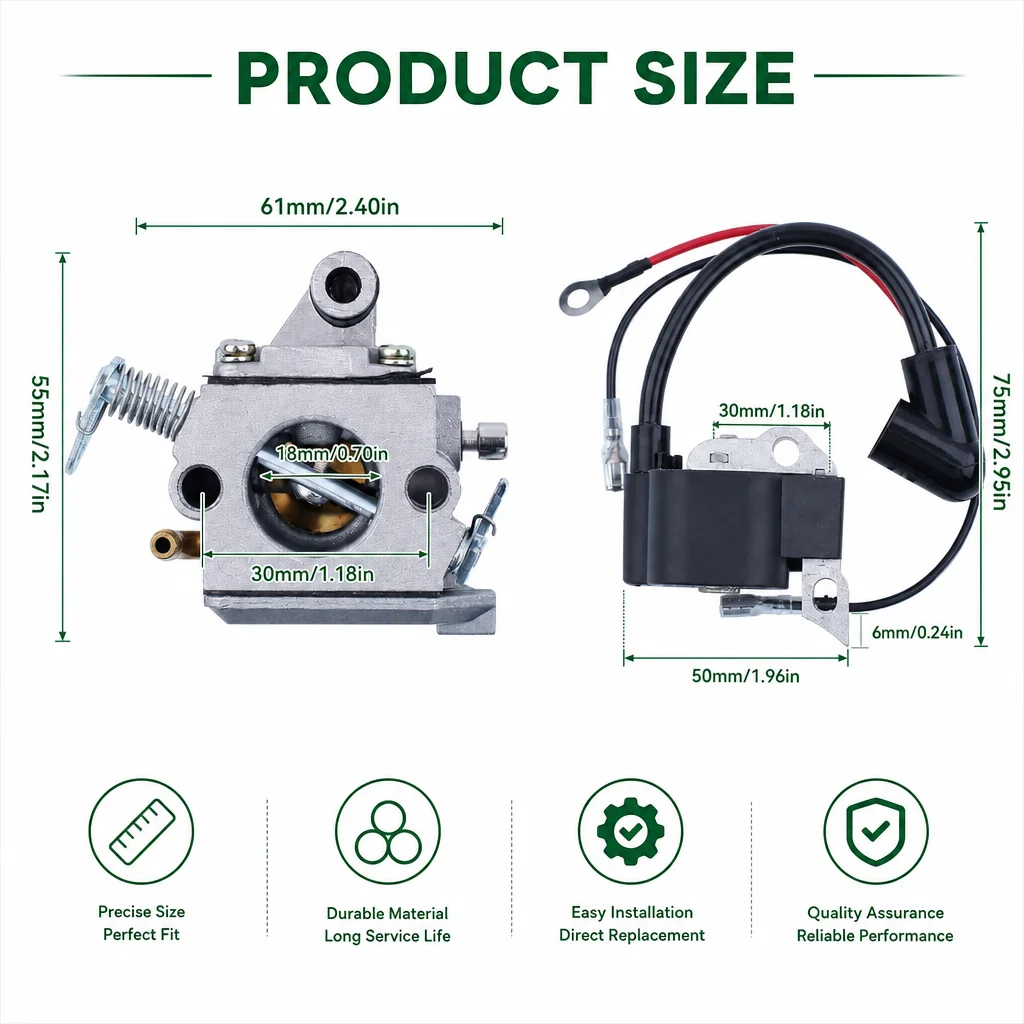Комплект для обслуживания бензопилы Stihl MS210 (C1Q-S57, S57B, 1130 120 0603): топливный шланг, маслопровод, впускной патрубок, воздушный фильтр (хлопковый) (art.: 3920dbdc43648) - 3920dbdc43648