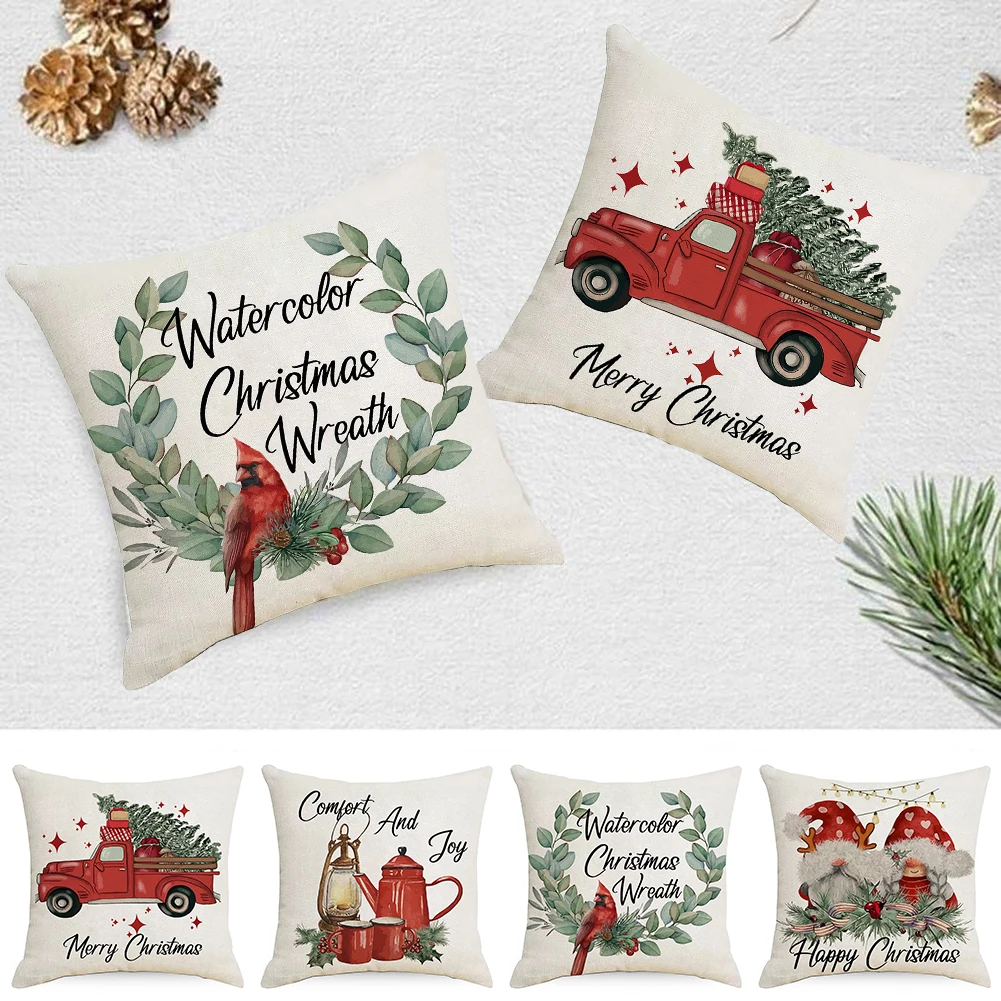 

45x45 см чехол для подушки с надписью "Merry Christmas", наволочки для диванной подушки, декоративные наволочки для вечерние, новогодние подарки 2023, ро...