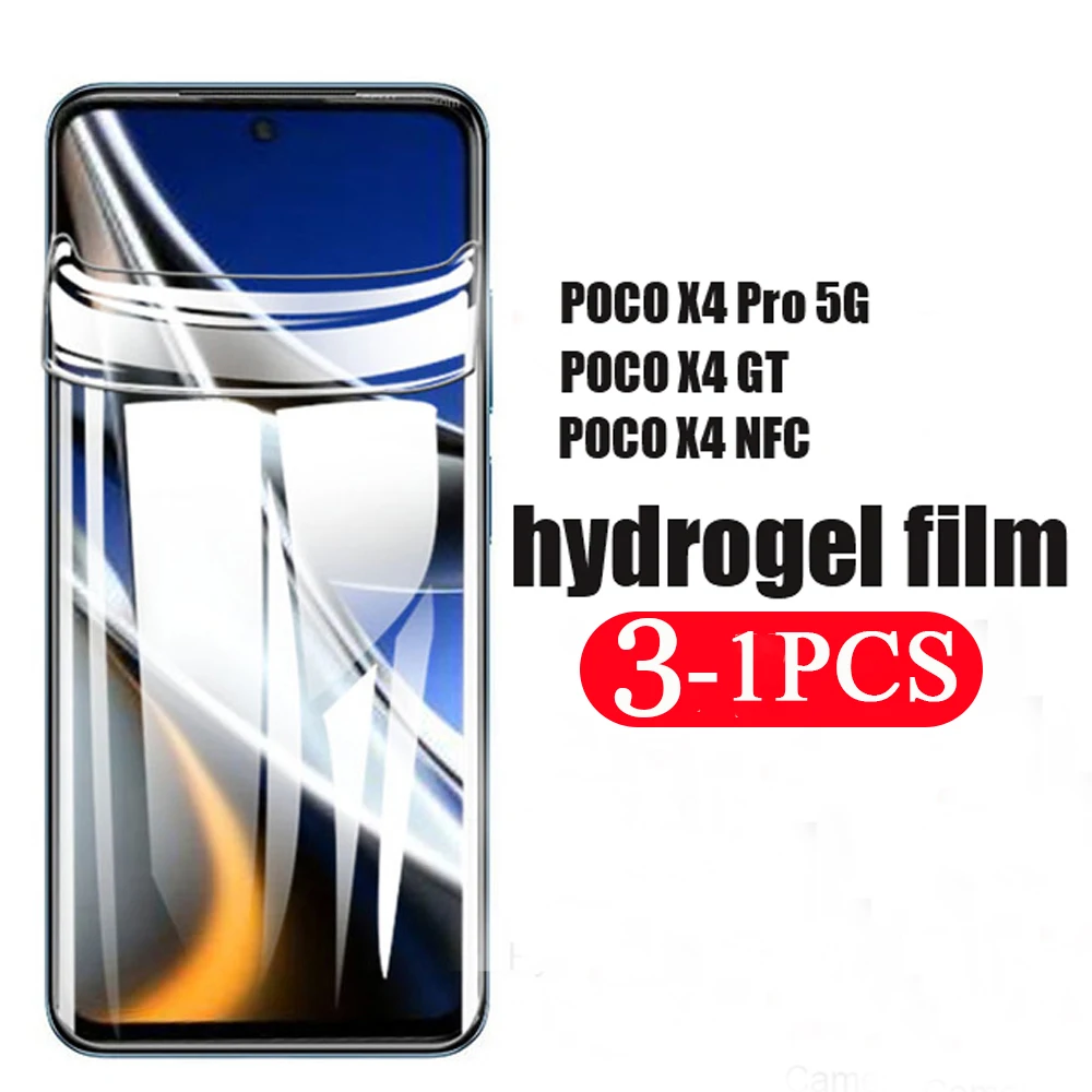 

3/2/1Pcs screen protector For Xiaomi Poco C40 C31 F4 F3 F2 X4 X3 X2 NFC GT 9D full cover hydrogel film M5s M5 M4 M3 M2 pro 5G
