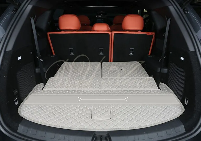 

Кожаные коврики на задний багажник автомобиля для BYD Tang L Sealion 8 2025 2026 2027 7-местные противопыльные чехлы для хранения багажника Автоаксессуары