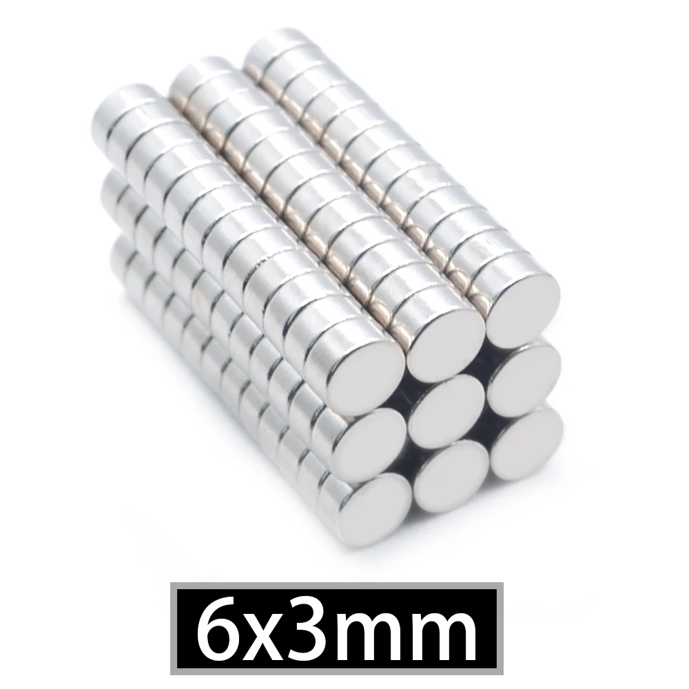 

10/30/100/200 Pcs 6x3 Neodymium Magnet 6mm x 3mm N35 NdFeB Round Super Powerful Strong Permanent Magnetic imanes Disc 6x3