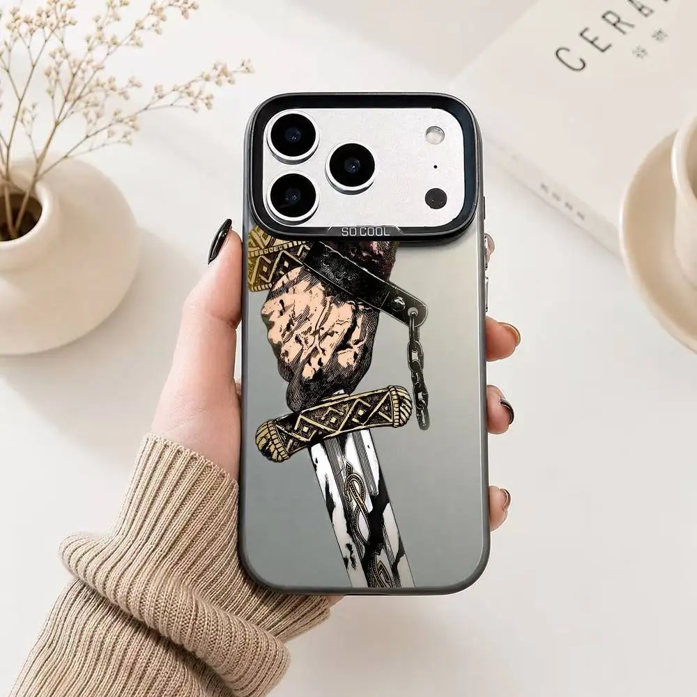 Фото Чехол для телефона с рисунком из аниме «Винланд Сага» для iPhone 17, 16, 15, 14, 13, 12, 11 Plus, Pro Max, XS, цветной серебристый чехол-накладка №4