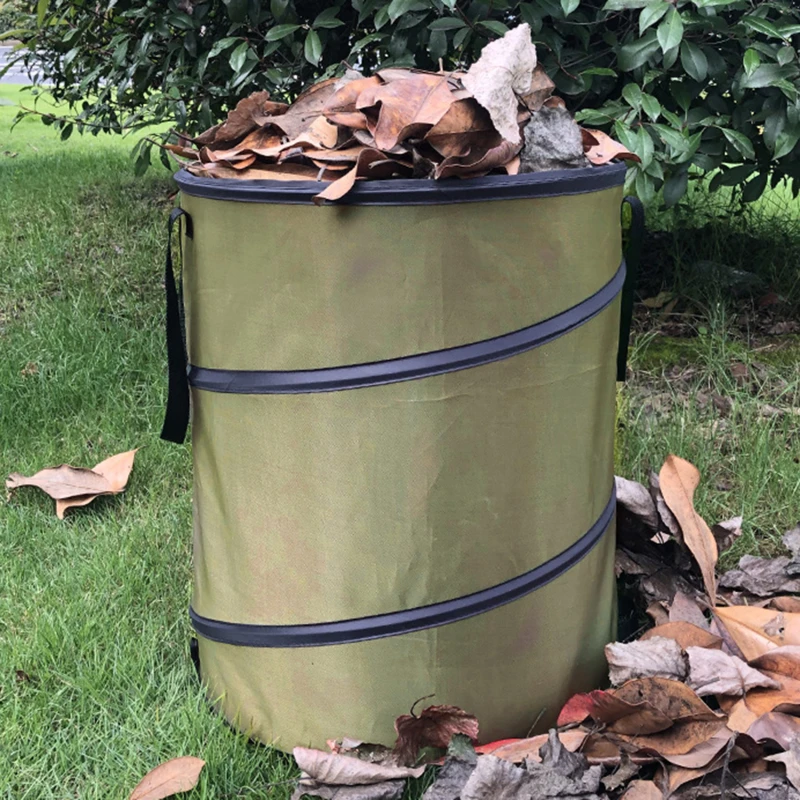 

Мусорный контейнер, портативная складная корзина для мусора с листьями и цветами, для сада, кемпинга, для сбора травы