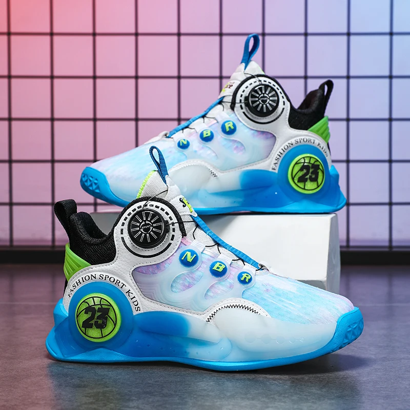 

New Children's Sports Shoes Outdoor Boys' Basketball Shoes Non slip High Quality Girls' Glow Sneakers Size 30-40