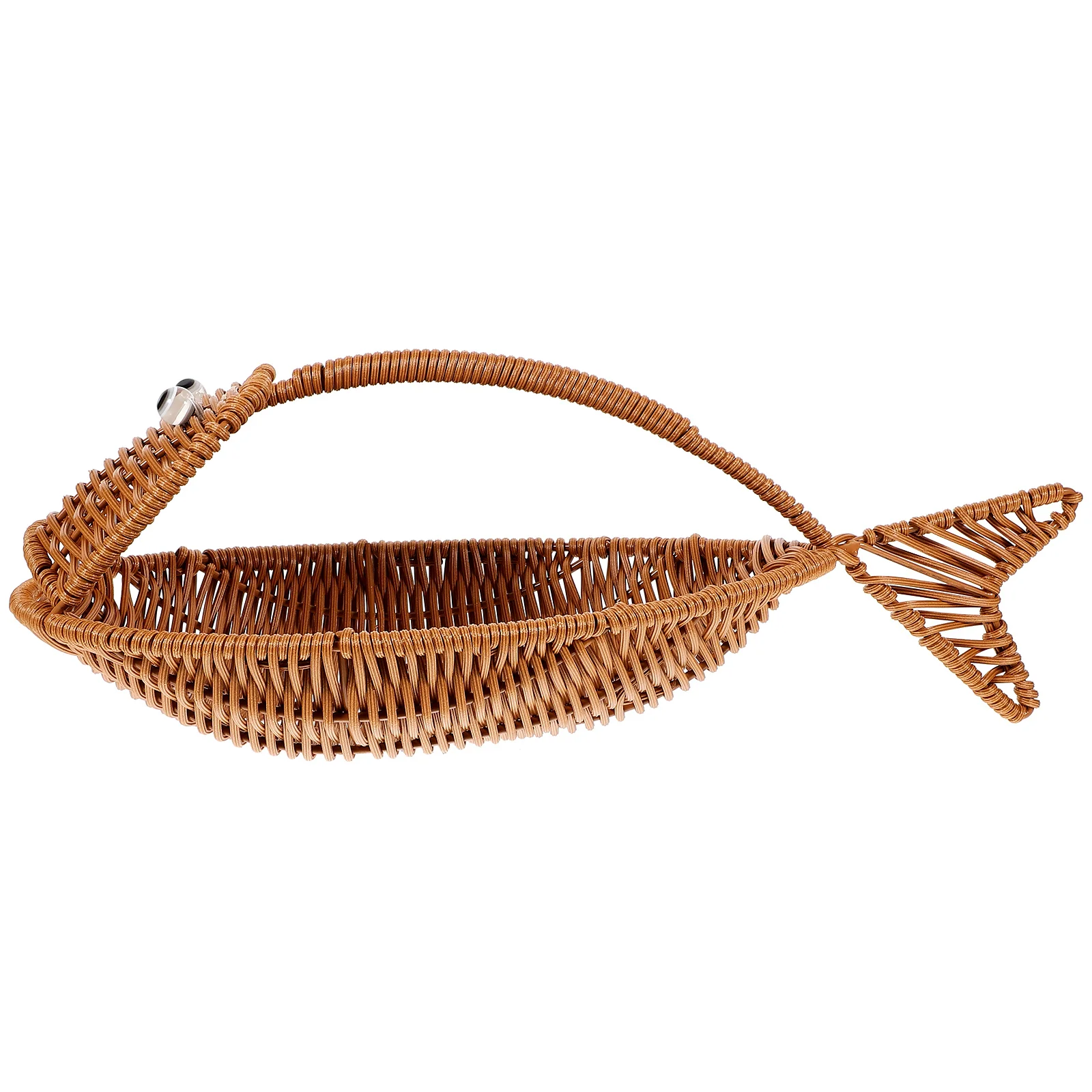 

Imitation Rattan Basket Woven Basket Fish Style Fruit Basket Woven Sundries Basket