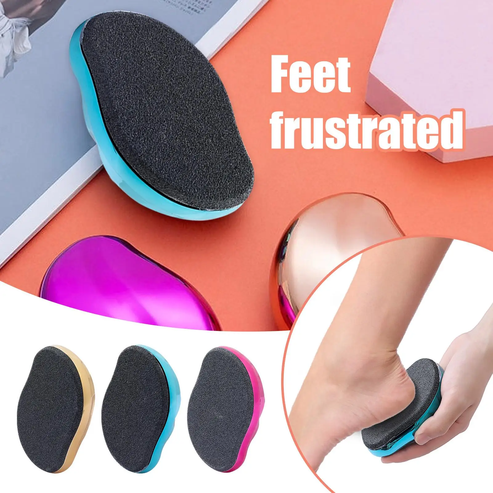 

1Pc Nano Glass Foot File Exfoliating Dead Skin Calluses Remover Feet Care Pedicure Tools Foot Bath Massage Scrubber Heel Grinder
