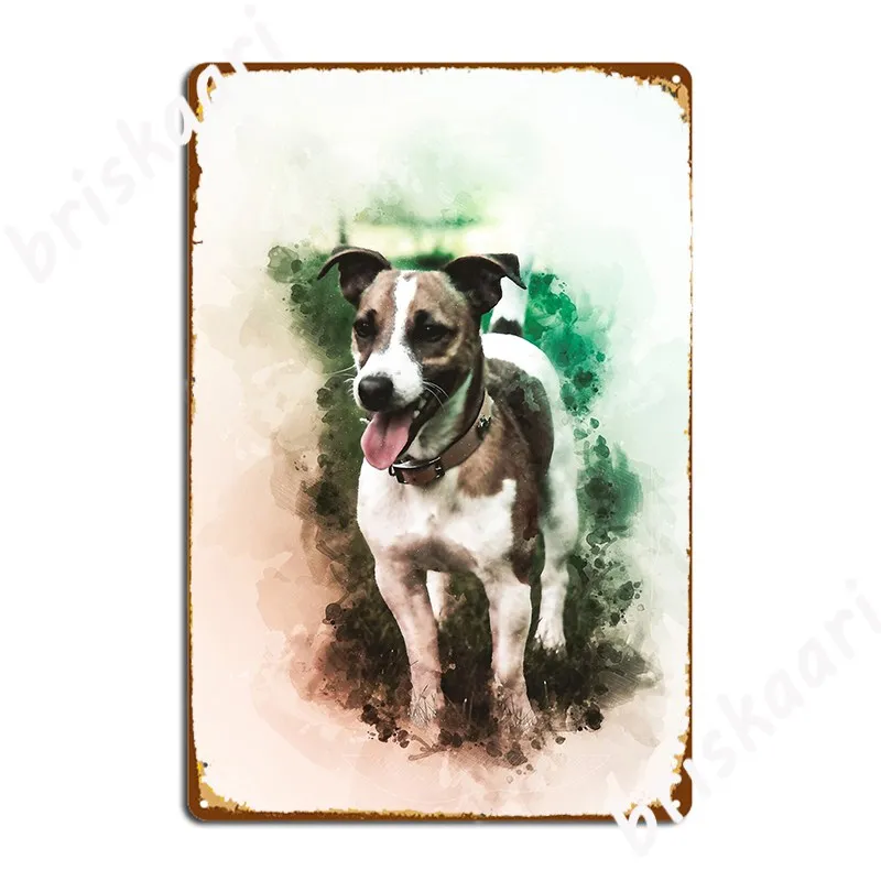 

Jack Russell Terrier Painting Poster Metal Plaque Wall Decor Decoration Bar Cave Cinema Kitchen Tin Sign Posters