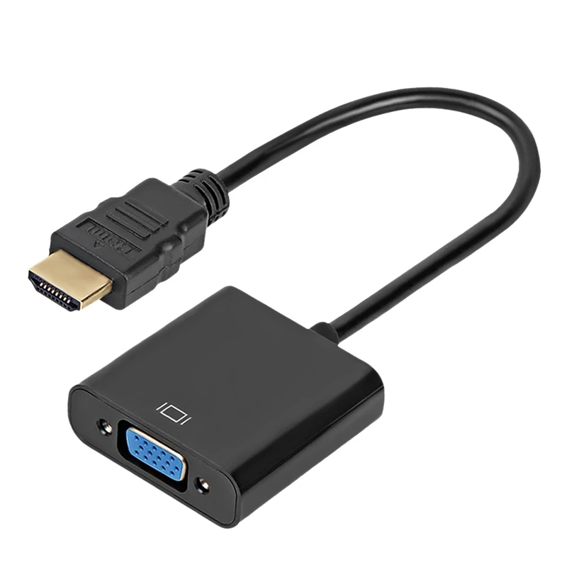 

1080P HDMI-Compatible to VGA Converter with Audio Cable HDMI-Compatible Male to VGA Female Adapter for Laptop Projector