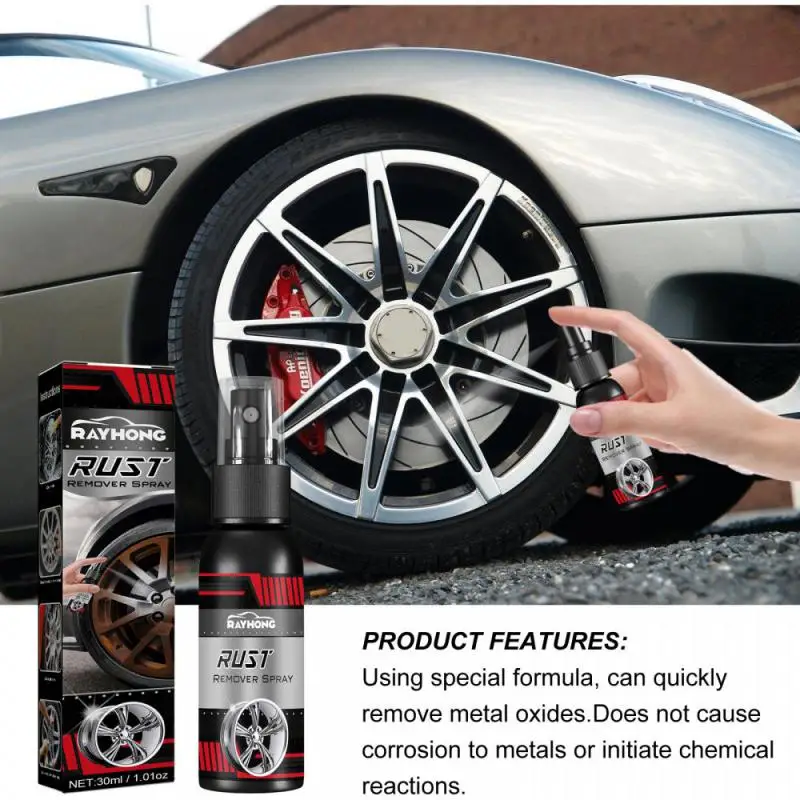 

30ml Wash Multi-Purpose Rust Remover Spray Metal Surface Chrome Paint Car Maintenance Iron Powder Cleaning Super Rust Remover