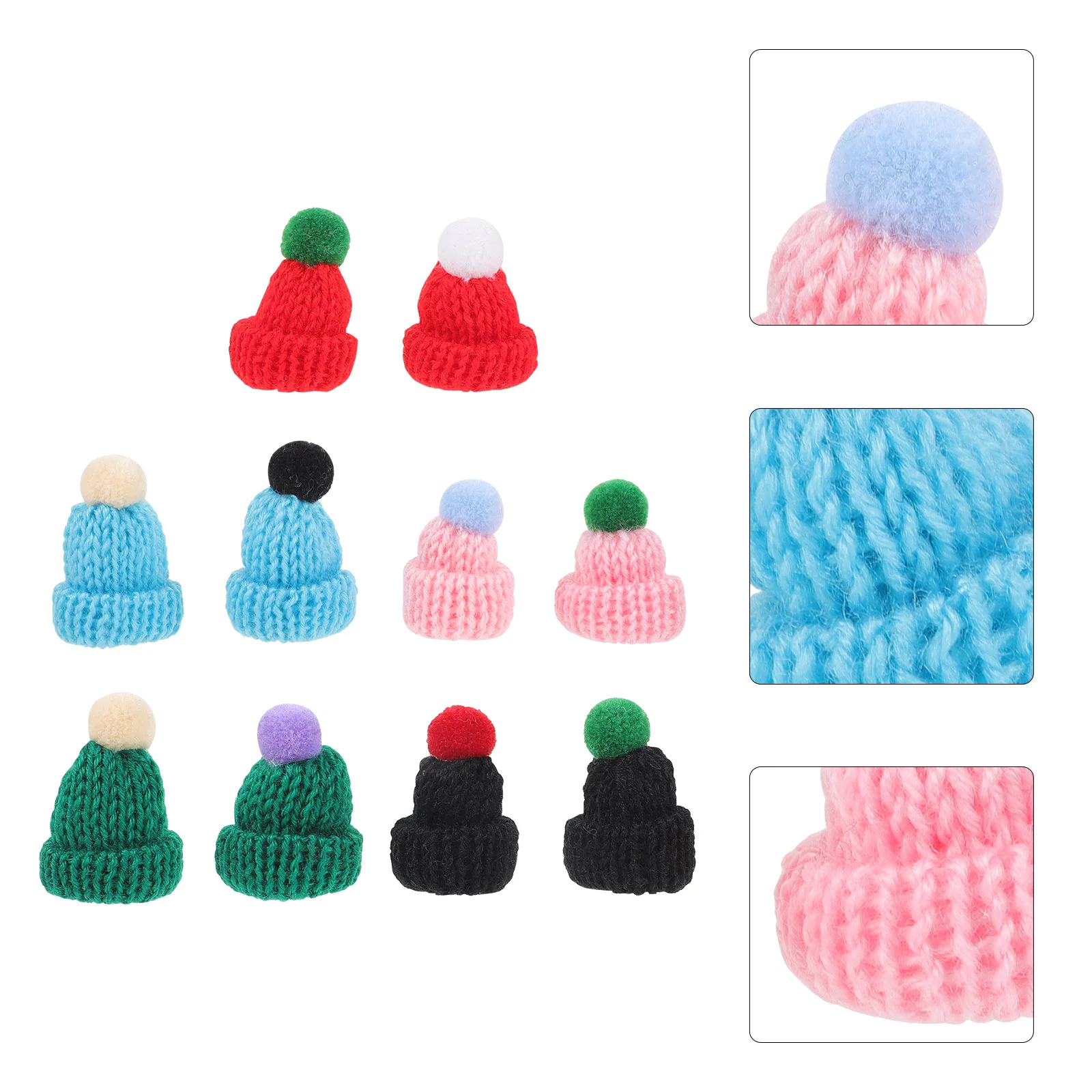 

10 шт., вязаные шапки с помпоном, с помпоном