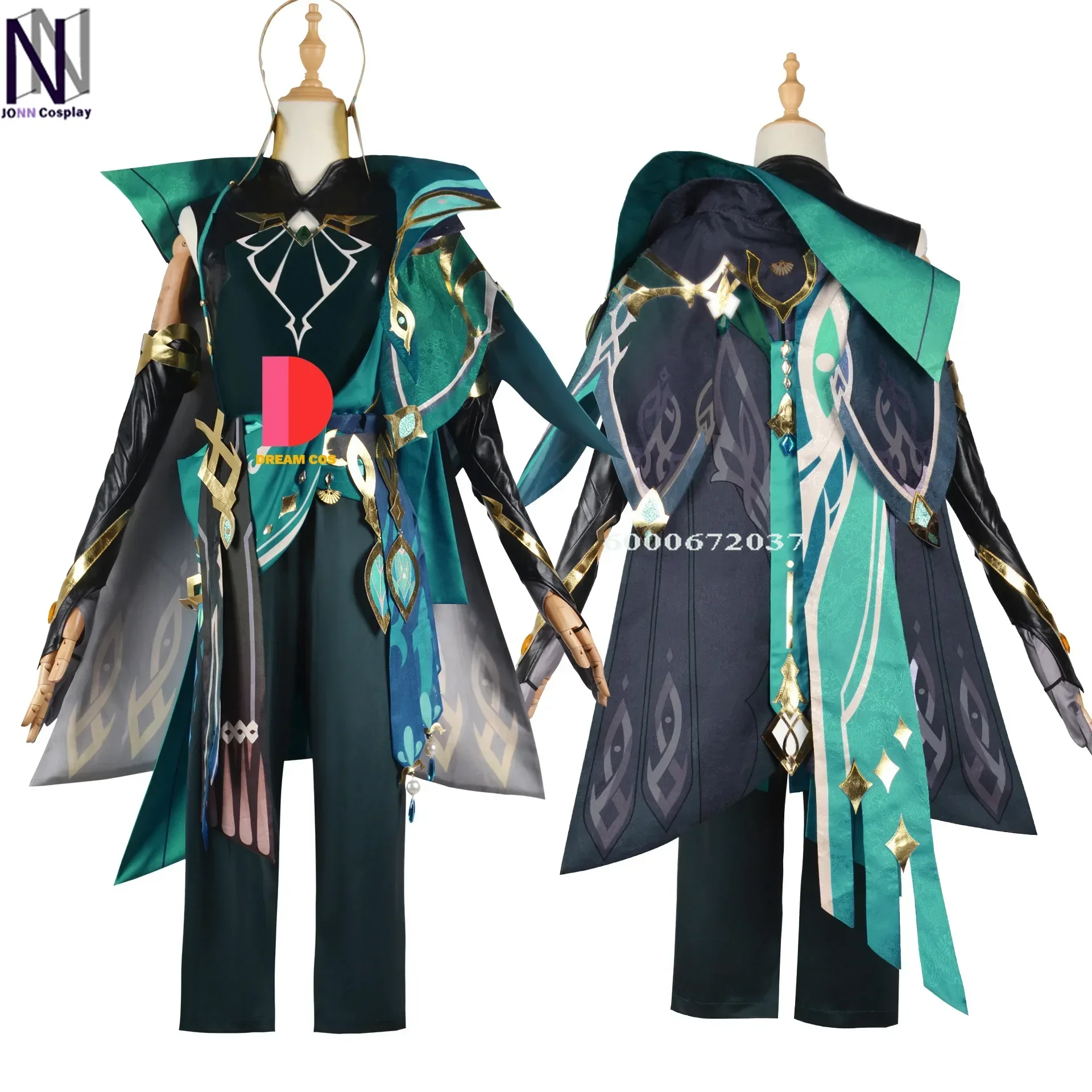 Genshin Impact Al Haitham Косплей Костюм Парик Sumeru Akademiya Вечеринка Наряд для Хэллоуина Игра
