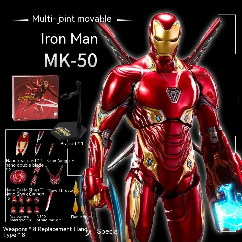 

New Original Iron Man Mk42 Marvel Legends Mk43 War Machine 1/10 Mk50 Mk2 Mk3 Mk4 Mk5 Mk6 Mk7 Tony Stark Model Action Figure