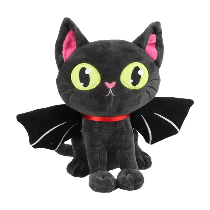 

Halloween Cat Plushies 11.02-inch Stuffed Animal Toys Plush Black Bat Toy Plush Cat With Bat Wing Cat Plush Pillow Kids Birthday