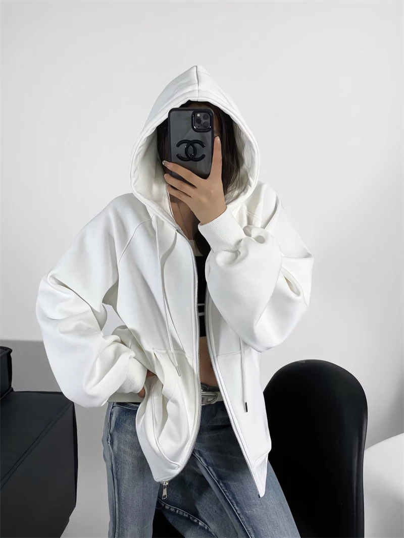 KEYANKETIAN 2024 новые зимние женские флисовые толстые однотонные толстовки в