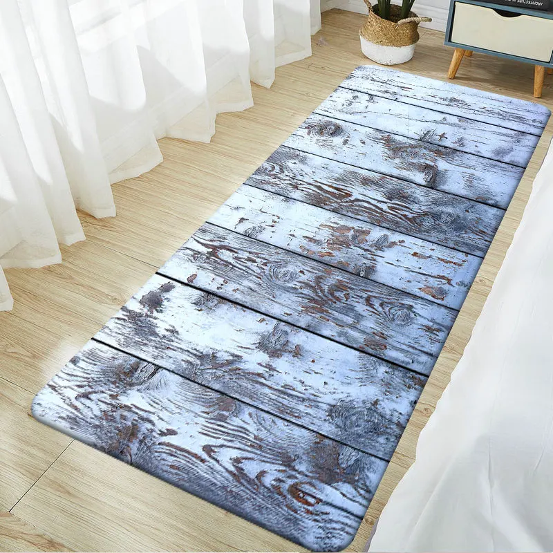 Деревянный фланелевый Длинный Ретро-коридор рандомные коврики для гостиной