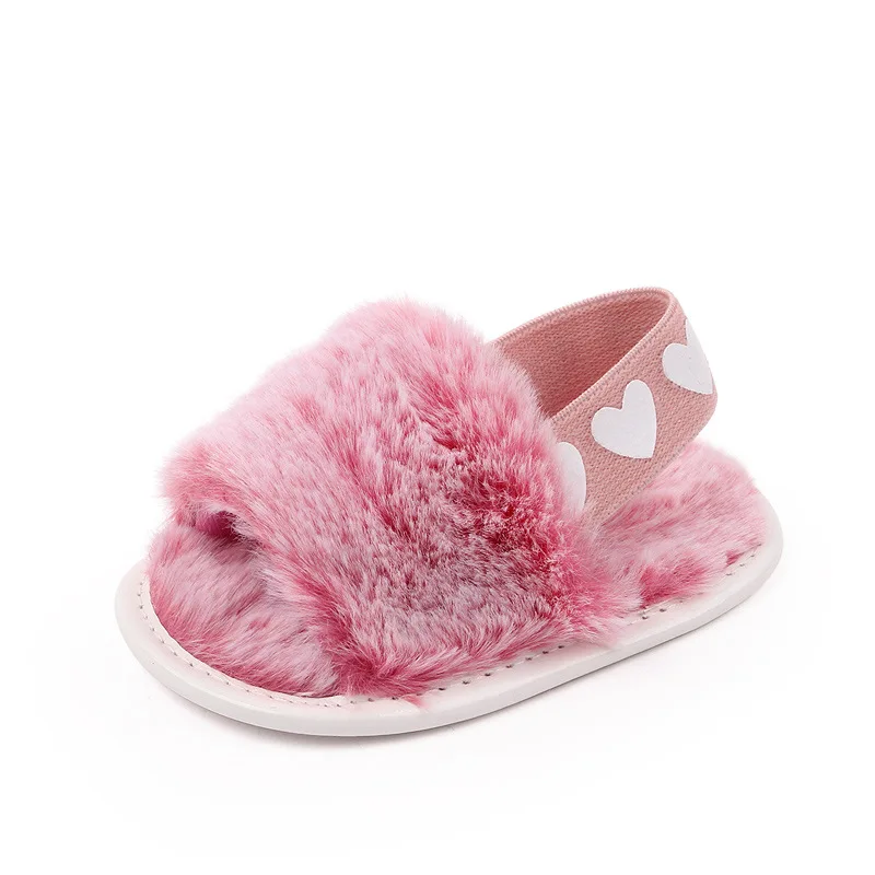 Fashion Faux Fur Baby Shoes For Newborn Spring Winter Cute Infant Toddler Baby Boys Girls Shoes images - 6