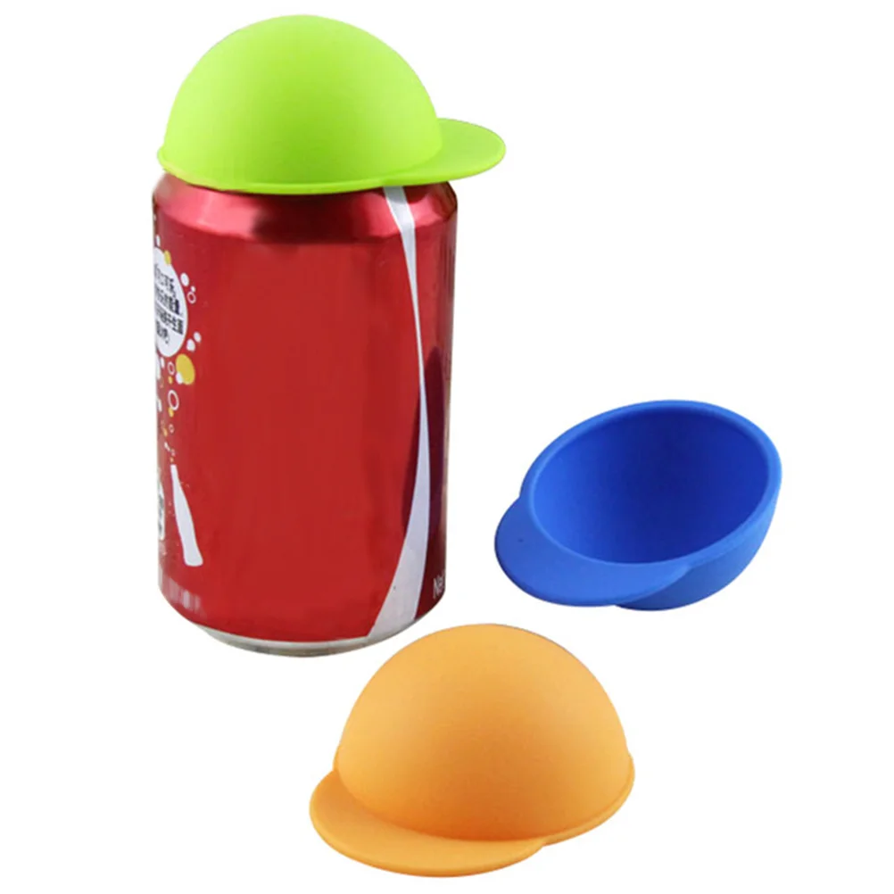 

10pcs Cola Can Lids Reusable Soda Can Covers Silicone Cup Cover Leakproof Cup Lids（Random Color)