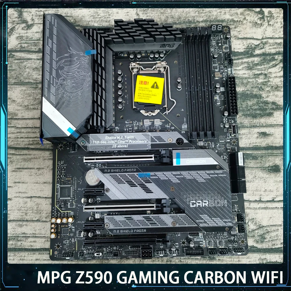 

MPG Z590 GAMING CARBON WIFI For Msi LGA1200 DDR4 128G SATA3*6 M.2*3 USB3.2 Support I9 ATX Desktop Motherboard Original Quality