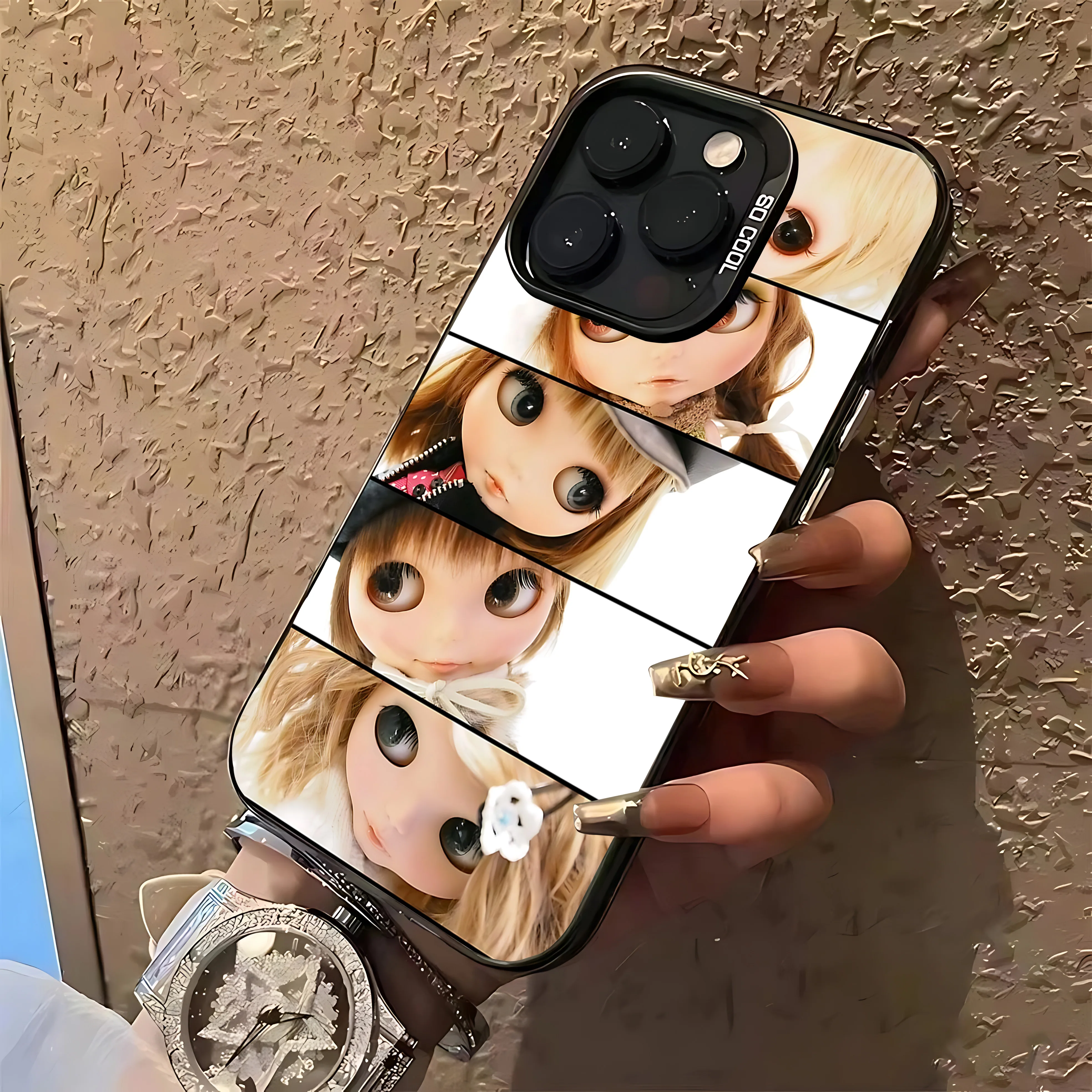 Чехол для телефона с мультяшными куклами Блайтс для iPhone 17, 16e, 16, 15, 14, 13, 12, 11 mini, Pro, Max, X, XR, XSMAX, 8, 7, Air, Plus, матовый, противоударный (art.: 3920d7df9ce2f) - 3920d7df9ce2f