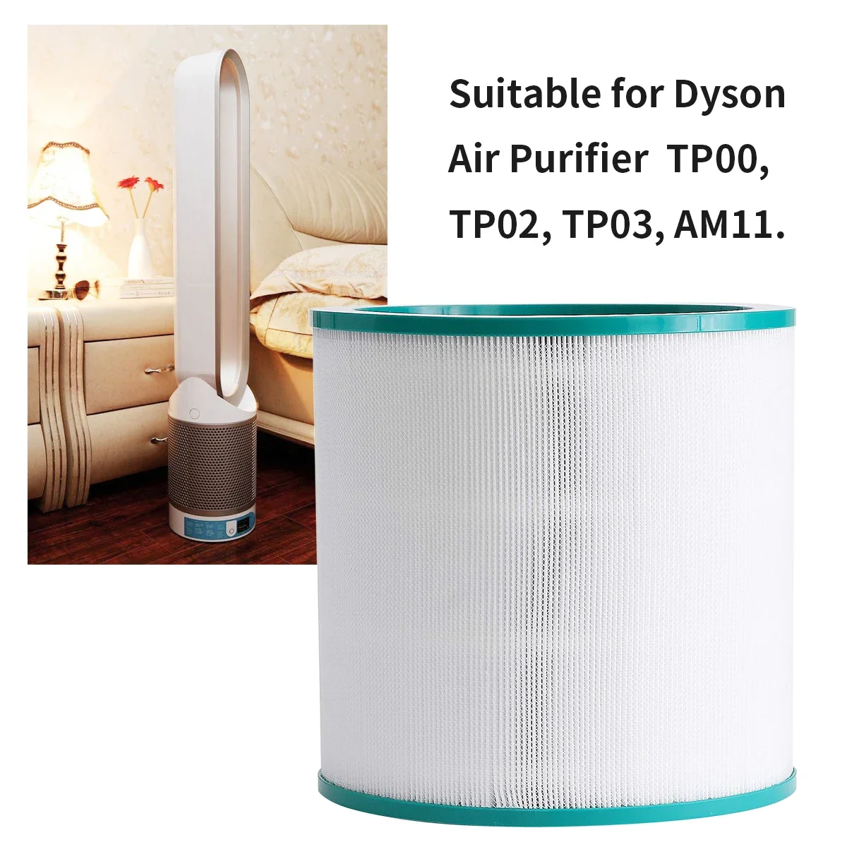 

Композитный воздушный фильтр HEPA для Dyson TP00 TP01 TP03 TP02 AM11 BP01, картридж 360, фильтр из стекловолокна, запасная часть 968126 -03