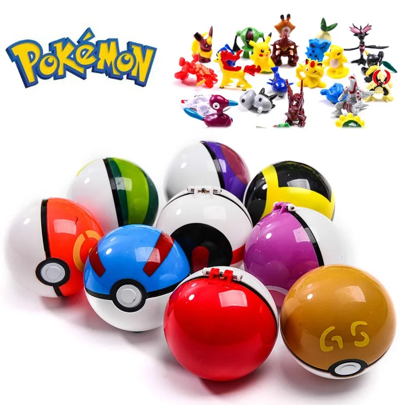 7 см покемон Пикачу разноцветный питомец эльф мяч Покемон с 2-3 см Фигурки игрушки могут мечтать рождественские подарки для детей