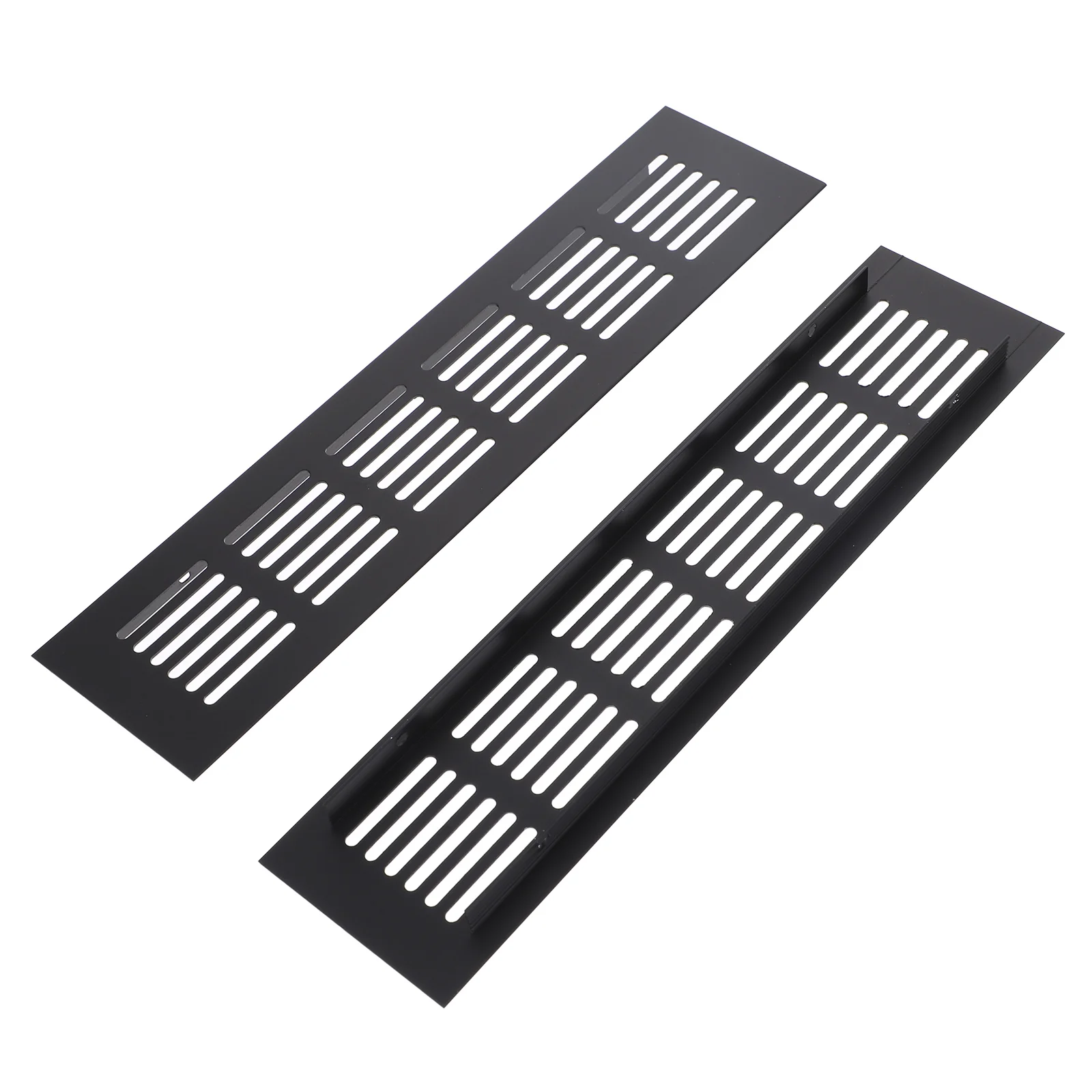 

2 Pcs Silver Accessories Cabinet Vent Covers Rectangular Rectangle Mesh Breathable