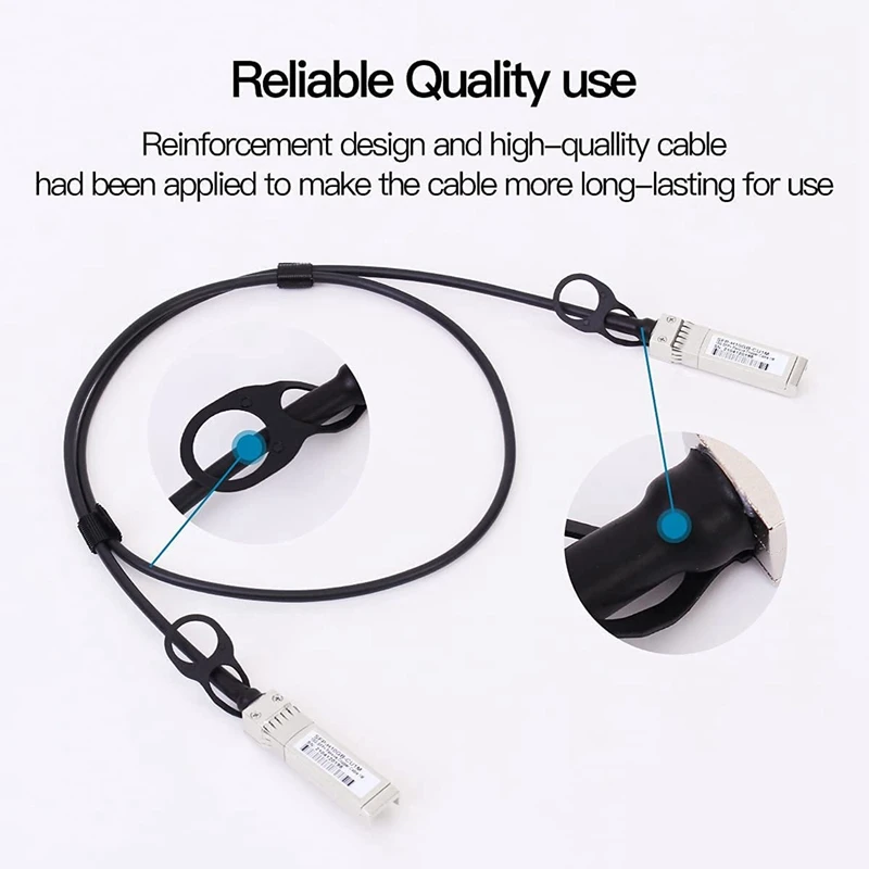 2x10G SFP + Twinax кабель прямой медный (DAC) 10GBASE Пассивный для фоторяда Ubiquiti D-Link(1 м)