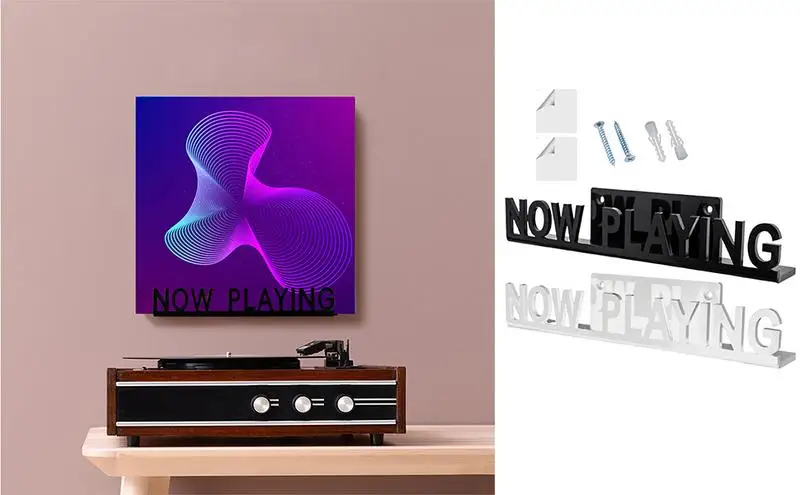 

Record Shelf Wall Mount Vinyl Holder Wall Acrylic Album Record Holder Display Your Daily LP for Album Display Storage Wall Decor