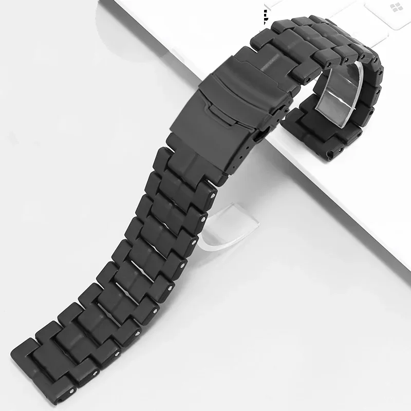 Пластиковый стальной ремешок ENXI для часов Casio PROTREK Series PRW-60/YT PRW-30/50/70 черный