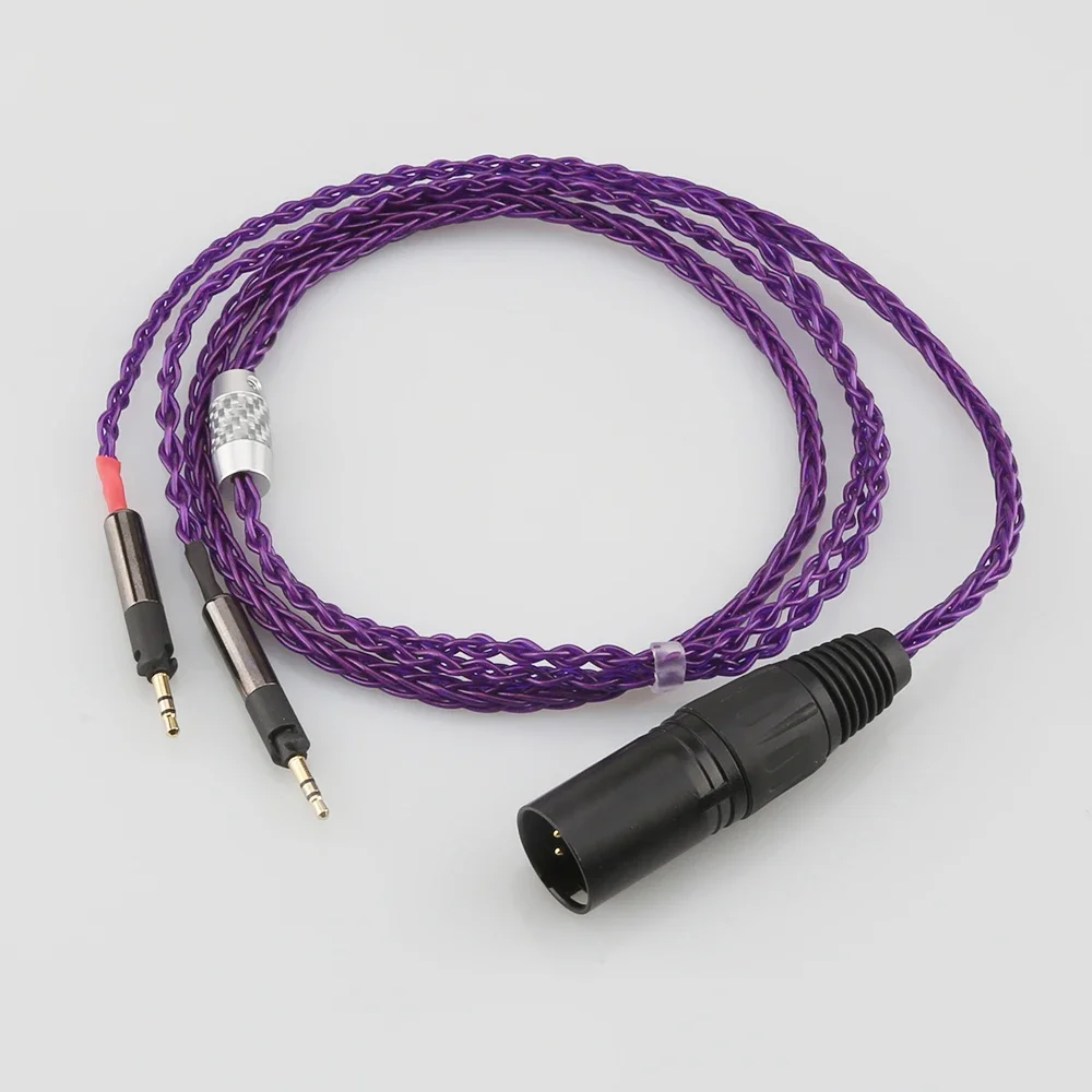 Audiocrast P819AG XLR 4POLES мужской 8-ядерный прозрачный посеребренный плетеный кабель для