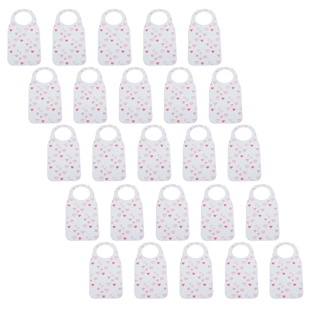 

25 Pcs Disposable Bibs Adults Crawfish Party Supplies Lobster White Non-woven Fabric Baby