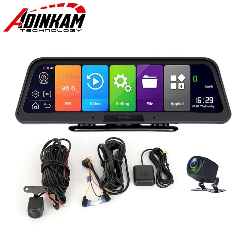 Видеорегистратор автомобильный ADINKAM 4G Android 8 1 Wi-Fi GPS Bluetooth 2 + 32 ГБ ADAS 1080P |