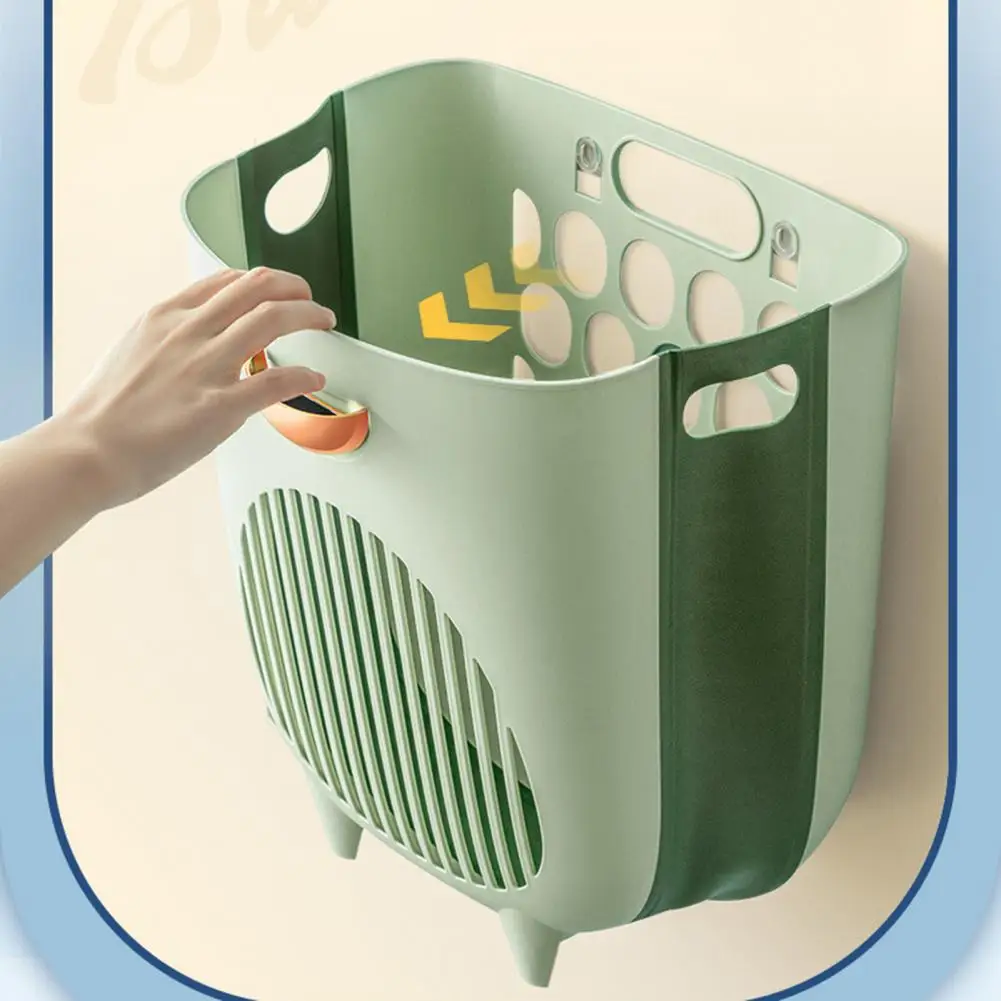 

Laundry Hamper Practical Foldable Thick Bathroom Toilet Room Folding Dirty Clothes Basket for Daily Use