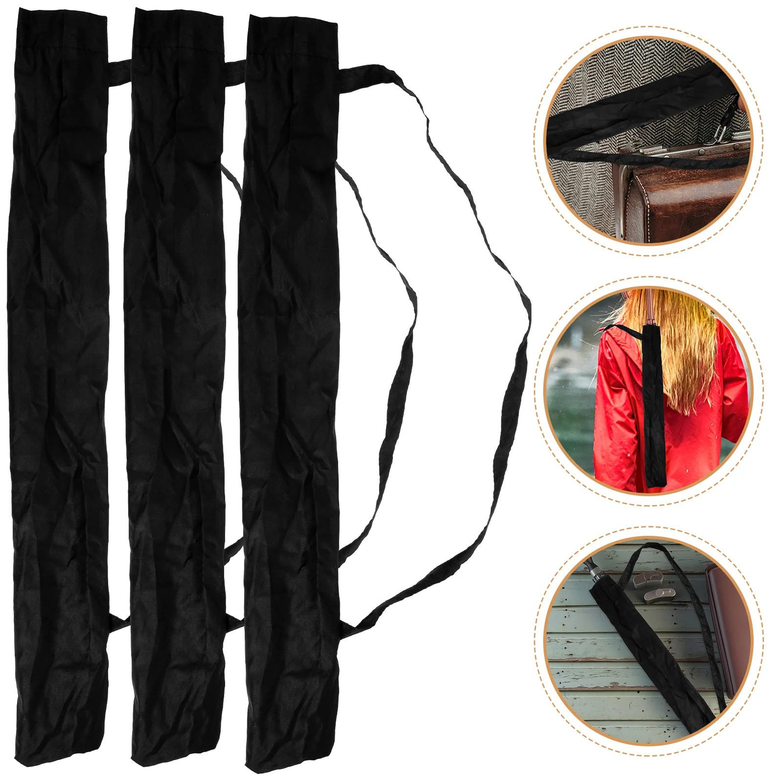 

3 Pcs Umbrella Bag Carry Straps Jockstrap Hanging Storage Pouch Protective